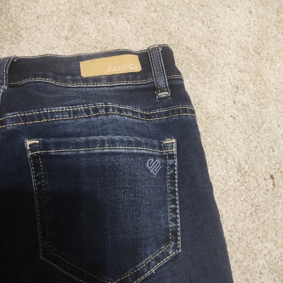 JUSTICE Button Fly / Snap Jeans size 14 Junior - Picture 2 of 6